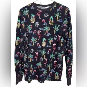 Chubbies Waffle Lounge Shirt Shorts Men’s Medium Holiday Candy Cane Palm Tree